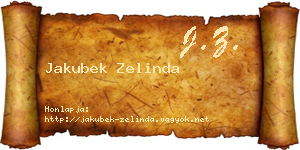 Jakubek Zelinda névjegykártya